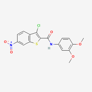 3-chloro-N-(3,4-dimethoxyphenyl)-6-nitro-1-benzothiophene-2-carboxamide