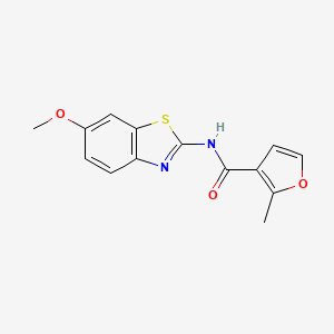 molecular formula C14H12N2O3S B3595603 N-(6-methoxy-1,3-benzothiazol-2-yl)-2-methyl-3-furamide 