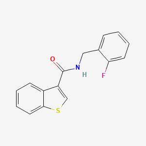 N-[(2-fluorophenyl)methyl]-1-benzothiophene-3-carboxamide