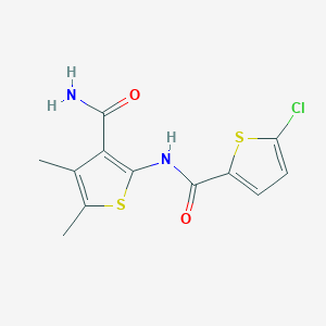 2-(5-CHLOROTHIOPHENE-2-AMIDO)-4,5-DIMETHYLTHIOPHENE-3-CARBOXAMIDE