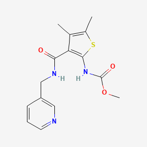 molecular formula C15H17N3O3S B3595644 methyl (4,5-dimethyl-3-{[(3-pyridinylmethyl)amino]carbonyl}-2-thienyl)carbamate 