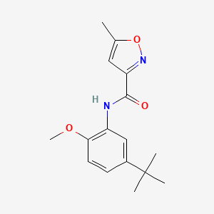 molecular formula C16H20N2O3 B3595658 N-(5-tert-butyl-2-methoxyphenyl)-5-methyl-1,2-oxazole-3-carboxamide 