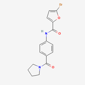 5-bromo-N-[4-(pyrrolidine-1-carbonyl)phenyl]furan-2-carboxamide