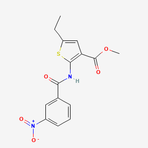 molecular formula C15H14N2O5S B3595733 methyl 5-ethyl-2-[(3-nitrobenzoyl)amino]-3-thiophenecarboxylate 