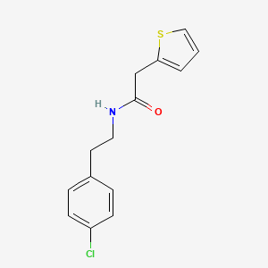 molecular formula C14H14ClNOS B3595734 N-[2-(4-chlorophenyl)ethyl]-2-(thiophen-2-yl)acetamide 