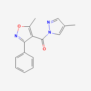 molecular formula C15H13N3O2 B3595740 5-methyl-4-[(4-methyl-1H-pyrazol-1-yl)carbonyl]-3-phenylisoxazole 