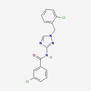 3-chloro-N-[1-(2-chlorobenzyl)-1H-1,2,4-triazol-3-yl]benzamide