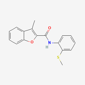 3-methyl-N-[2-(methylsulfanyl)phenyl]-1-benzofuran-2-carboxamide