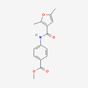 molecular formula C15H15NO4 B3595764 METHYL 4-{[(2,5-DIMETHYL-3-FURYL)CARBONYL]AMINO}BENZOATE 