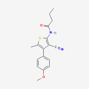 N-[3-cyano-4-(4-methoxyphenyl)-5-methylthiophen-2-yl]butanamide