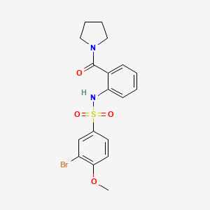 3-bromo-4-methoxy-N-[2-(1-pyrrolidinylcarbonyl)phenyl]benzenesulfonamide