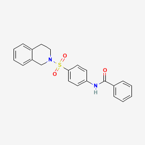 molecular formula C22H20N2O3S B3595830 N-[4-(3,4-dihydro-2(1H)-isoquinolinylsulfonyl)phenyl]benzamide 