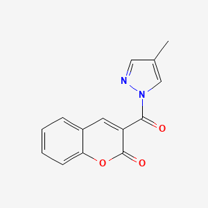 molecular formula C14H10N2O3 B3595834 3-[(4-methyl-1H-pyrazol-1-yl)carbonyl]-2H-chromen-2-one 