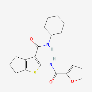 N-[3-(CYCLOHEXYLCARBAMOYL)-4H5H6H-CYCLOPENTA[B]THIOPHEN-2-YL]FURAN-2-CARBOXAMIDE