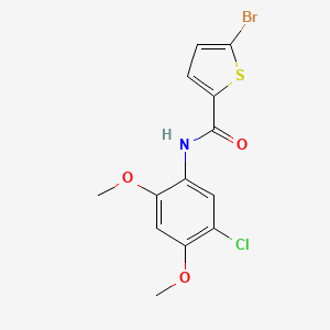 molecular formula C13H11BrClNO3S B3595895 5-bromo-N-(5-chloro-2,4-dimethoxyphenyl)thiophene-2-carboxamide 