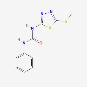 molecular formula C10H10N4OS2 B3595910 1-(5-(Methylthio)-1,3,4-thiadiazol-2-yl)-3-phenylurea 