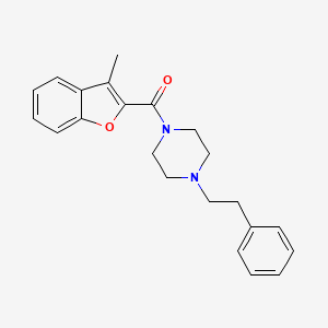 molecular formula C22H24N2O2 B3595923 (3-METHYL-1-BENZOFURAN-2-YL)(4-PHENETHYLPIPERAZINO)METHANONE 