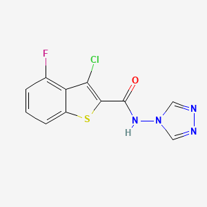 3-chloro-4-fluoro-N-4H-1,2,4-triazol-4-yl-1-benzothiophene-2-carboxamide