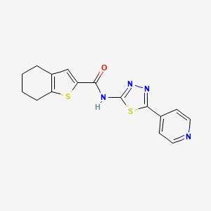 N-[5-(4-pyridinyl)-1,3,4-thiadiazol-2-yl]-4,5,6,7-tetrahydro-1-benzothiophene-2-carboxamide