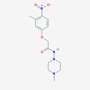 molecular formula C14H20N4O4 B3595955 2-(3-methyl-4-nitrophenoxy)-N-(4-methylpiperazin-1-yl)acetamide 