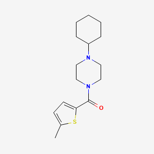 molecular formula C16H24N2OS B3595966 (4-CYCLOHEXYLPIPERAZINO)(5-METHYL-2-THIENYL)METHANONE 