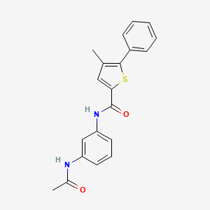 molecular formula C20H18N2O2S B3595973 N-(3-acetamidophenyl)-4-methyl-5-phenylthiophene-2-carboxamide 