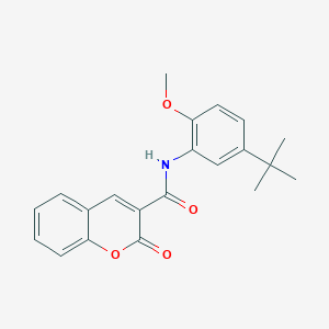 molecular formula C21H21NO4 B3595986 N-(5-tert-butyl-2-methoxyphenyl)-2-oxo-2H-chromene-3-carboxamide 