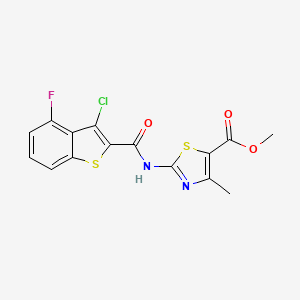 Methyl 2-{[(3-chloro-4-fluoro-1-benzothiophen-2-yl)carbonyl]amino}-4-methyl-1,3-thiazole-5-carboxylate