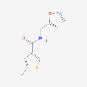 molecular formula C11H11NO2S B3596007 N-[(FURAN-2-YL)METHYL]-5-METHYLTHIOPHENE-3-CARBOXAMIDE 