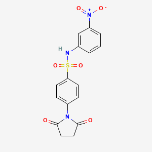 4-(2,5-dioxopyrrolidin-1-yl)-N-(3-nitrophenyl)benzene-1-sulfonamide