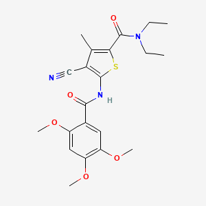 4-cyano-N,N-diethyl-3-methyl-5-[(2,4,5-trimethoxybenzoyl)amino]-2-thiophenecarboxamide