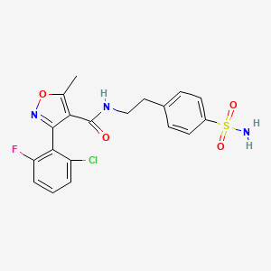 molecular formula C19H17ClFN3O4S B3596080 3-(2-CHLORO-6-FLUOROPHENYL)-5-METHYL-N-[2-(4-SULFAMOYLPHENYL)ETHYL]-12-OXAZOLE-4-CARBOXAMIDE 