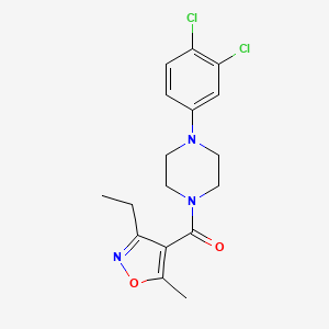 molecular formula C17H19Cl2N3O2 B3596084 Methanone, [4-(3,4-dichlorophenyl)-1-piperazinyl](3-ethyl-5-methyl-4-isoxazolyl)- 