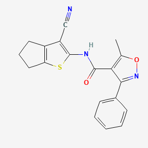 N-(3-cyano-5,6-dihydro-4H-cyclopenta[b]thien-2-yl)-5-methyl-3-phenyl-4-isoxazolecarboxamide