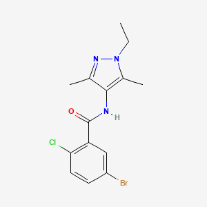 5-bromo-2-chloro-N-(1-ethyl-3,5-dimethyl-1H-pyrazol-4-yl)benzamide