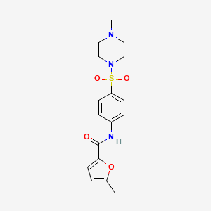 molecular formula C17H21N3O4S B3596160 5-methyl-N-{4-[(4-methylpiperazin-1-yl)sulfonyl]phenyl}furan-2-carboxamide 