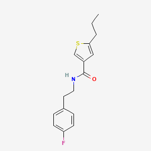 N-[2-(4-fluorophenyl)ethyl]-5-propylthiophene-3-carboxamide