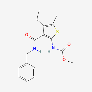 molecular formula C17H20N2O3S B3596178 methyl {3-[(benzylamino)carbonyl]-4-ethyl-5-methyl-2-thienyl}carbamate 