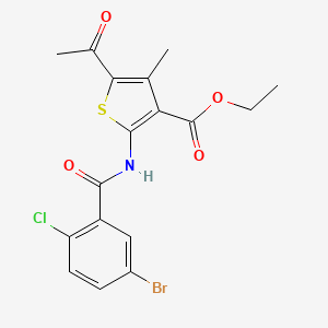 ethyl 5-acetyl-2-[(5-bromo-2-chlorobenzoyl)amino]-4-methyl-3-thiophenecarboxylate