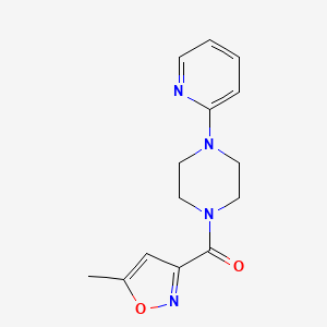 molecular formula C14H16N4O2 B3596185 1-[(5-methyl-3-isoxazolyl)carbonyl]-4-(2-pyridinyl)piperazine 