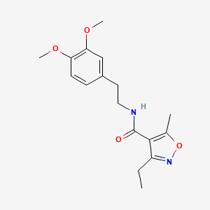 molecular formula C17H22N2O4 B3596191 N-[2-(3,4-dimethoxyphenyl)ethyl]-3-ethyl-5-methyl-4-isoxazolecarboxamide 