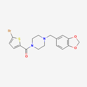 1-(1,3-benzodioxol-5-ylmethyl)-4-[(5-bromo-2-thienyl)carbonyl]piperazine