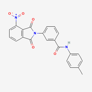 N-(4-METHYLPHENYL)-3-(4-NITRO-1,3-DIOXO-2,3-DIHYDRO-1H-ISOINDOL-2-YL)BENZAMIDE