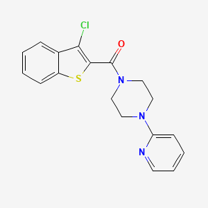 molecular formula C18H16ClN3OS B3596369 1-[(3-chloro-1-benzothien-2-yl)carbonyl]-4-(2-pyridinyl)piperazine 