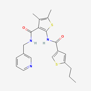 4,5-dimethyl-2-{[(5-propyl-3-thienyl)carbonyl]amino}-N-(3-pyridinylmethyl)-3-thiophenecarboxamide