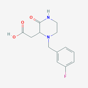 molecular formula C13H15FN2O3 B359640 [1-(3-Fluoro-benzyl)-3-oxo-piperazin-2-yl]-acetic acid CAS No. 1033399-99-3