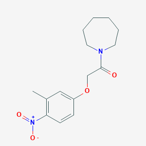 molecular formula C15H20N2O4 B3596408 1-(1-AZEPANYL)-2-(3-METHYL-4-NITROPHENOXY)-1-ETHANONE 