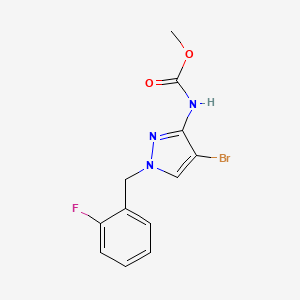 methyl [4-bromo-1-(2-fluorobenzyl)-1H-pyrazol-3-yl]carbamate