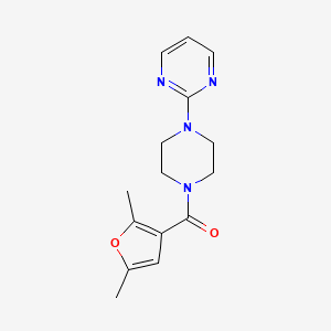 molecular formula C15H18N4O2 B3596421 (2,5-DIMETHYL-3-FURYL)[4-(2-PYRIMIDINYL)PIPERAZINO]METHANONE 