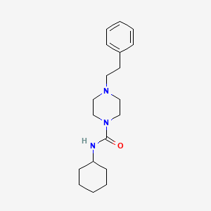 molecular formula C19H29N3O B3596425 N-cyclohexyl-4-(2-phenylethyl)piperazine-1-carboxamide 